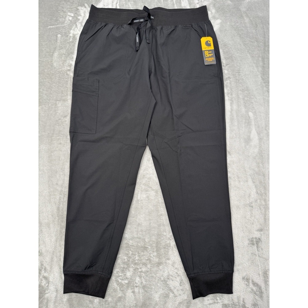 Carhartt Force Joggers Womens XL Black Scrub Pants Modern Fit Tapered Work NWT